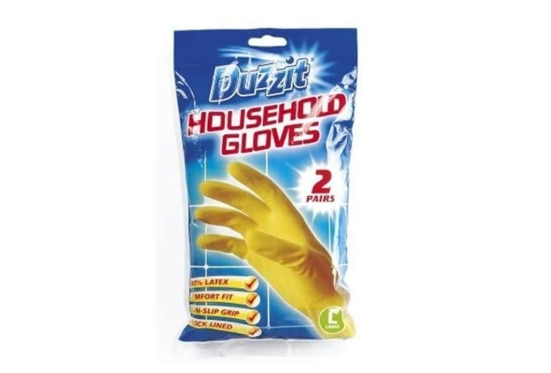  IF YOU CARE Large Cotton Flock Lined Household Gloves, 1 Pair  (Pack of 6) : Latex Gloves : Health & Household