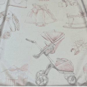 Vintage baby girl changing mat