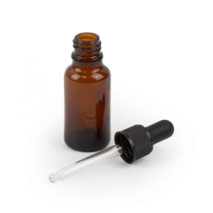 Glass dropper bottle
